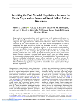 Material Negotiations Between the Classic Maya and an Entombed Sweat Bath at Xultun, Guatemala