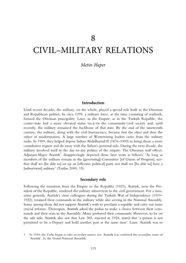 8 Civil-Military Relations