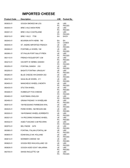 Imported Cheese