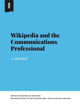 Wikipedia and the Communications Professional