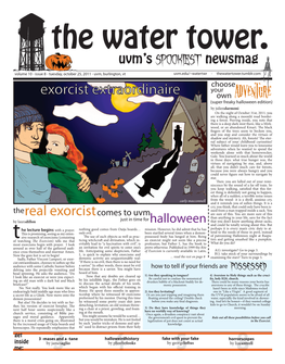 October 25, 2011 - Uvm, Burlington, Vt Uvm.Edu/~Watertwr - Thewatertower.Tumblr.Com