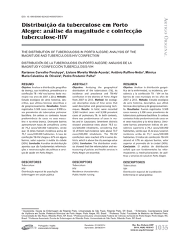 Distribuição Da Tuberculose Em Porto Alegre: Análise Da Magnitude E Coinfecção O