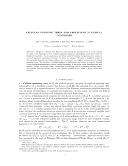 Cellular Spanning Trees and Laplacians of Cubical Complexes