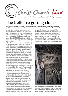 The Bells Are Getting Closer Progress with Faculty Application, Fundraising and Publicity