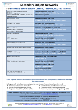 Secondary Subject Networks