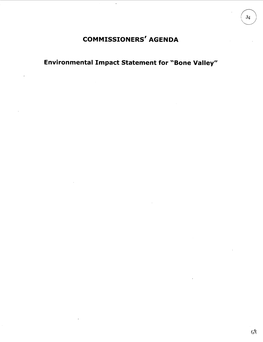 COMMISSIONERS' AGENDA Environmental Impact Statement For