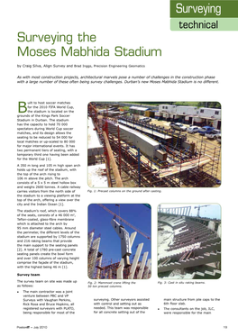 Surveying the Moses Mabhida Stadium by Craig Silva, Align Survey and Brad Inggs, Precision Engineering Geomatics