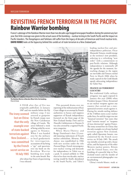 Revisiting French Terrorism in the Pacific: Rainbow Warrior Bombing