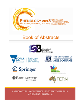 Phenology 2018 Book of Abstracts