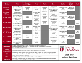 2019-2020 Uniform Guidelines