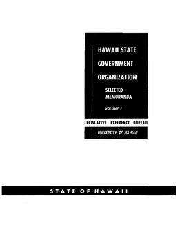 Hawaii State Government Organization