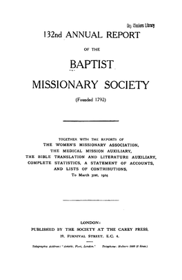 Baptist Missionary Society