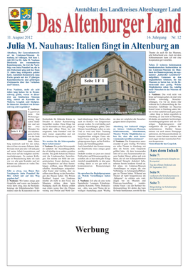 Amtsblatt Nr. 12 Vom 11. August 2012