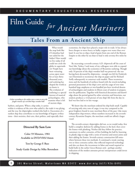 Ancient Mariners Tales from an Ancient Ship