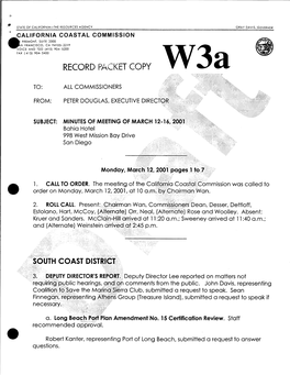 RECORD PACKET COPY W3a