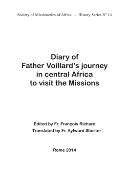 Diary of Father Voillard's Journey in Central Africa to Visit the Missions