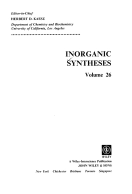 Molybdenum and Tungsten Complexes