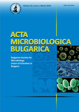 Bulgarian Society for Microbiology Union of Scientists in Bulgaria Acta Microbiologica Bulgarica