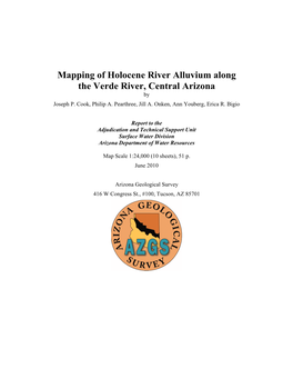 Mapping of Holocene River Alluvium Along the Verde River, Central Arizona by Joseph P