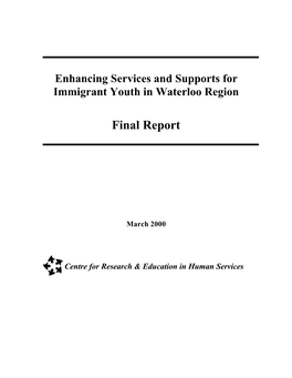 Community Forum on Immigrant Youth in Waterloo Region