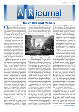 The UK Holocaust Memorial