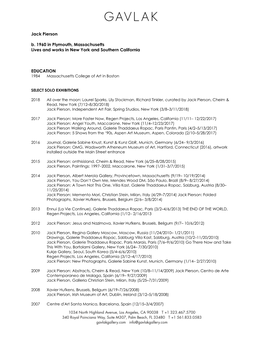 Jack Pierson B. 1960 in Plymouth, Massachusetts Lives and Works in New York and Southern California