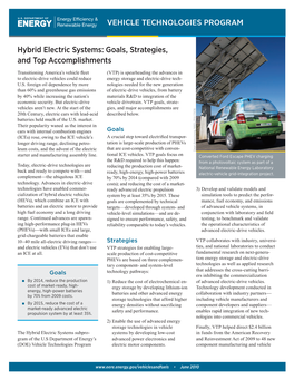 Hybrid Electric Systems: Goals, Strategies, and Top Accomplishments
