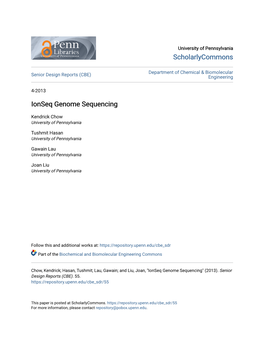 Ionseq Genome Sequencing