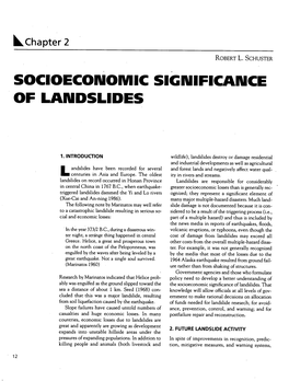 Socioeconomic Significance of Landslides