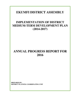 Ekumfi District Assembly Annual Progress Report