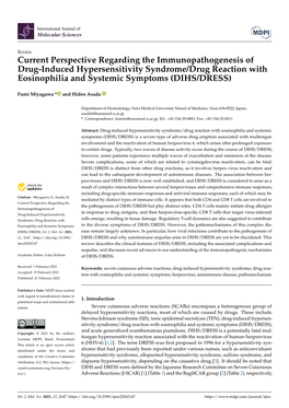 Current Perspective Regarding the Immunopathogenesis of Drug-Induced Hypersensitivity Syndrome/Drug Reaction with Eosinophilia and Systemic Symptoms (DIHS/DRESS)
