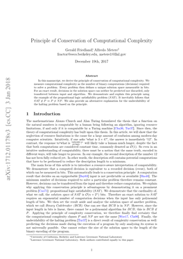 Principle of Conservation of Computational Complexity, BCB Cannot Run on a Deterministic Turing Machine in Polynomial Time