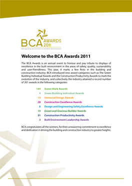 Bca Green Mark for Buildings Award