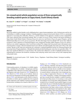 Un-Crewed Aerial Vehicle Population Survey of Three Sympatrically