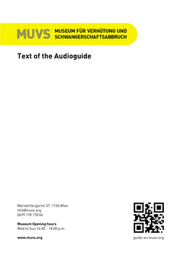 Text of the Audioguide