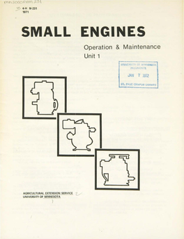 SMALL ENGINES Operation & Maintenance Unit 1