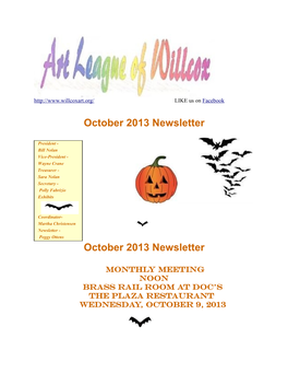 October 2013 Newsletter