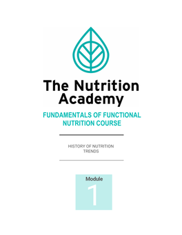 Fundamentals of Functional Nutrition Course