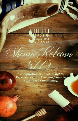 A Compilation of Torah Insights, Experiences, and Wisdom from the Beth Jacob Community