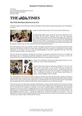 Related Press How Yinka Shonibare Became an Art Icon the Times Download