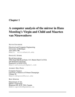 A Computer Analysis of the Mirror in Hans Memling's Virgin and Child