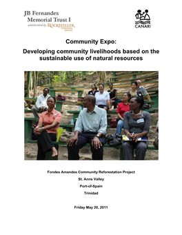 Community Expo: Developing Community Livelihoods Based on the Sustainable Use of Natural Resources