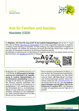 Amt Für Familien Und Soziales Newsletter 2/2020