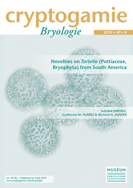 Novelties on Tortella (Pottiaceae, Bryophyta) from South America