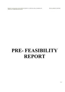 Pre- Feasibility Report