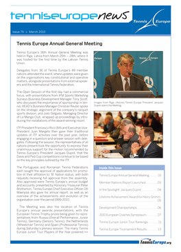 Newsletter 79 Tennis Europe.Qxd