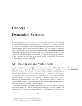 Chapter 8 Dynamical Systems