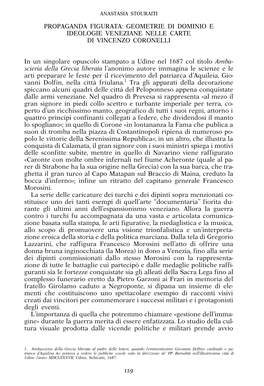 Geometrie Di Dominio E Ideologie Veneziane Nelle Carte Di Vincenzo Coronelli