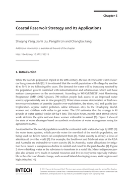 Coastal Reservoir Strategy and Its Applications