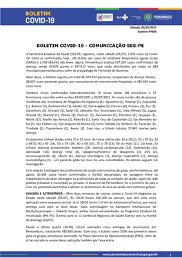 Boletim Covid-19 - Comunicação Ses-Pe